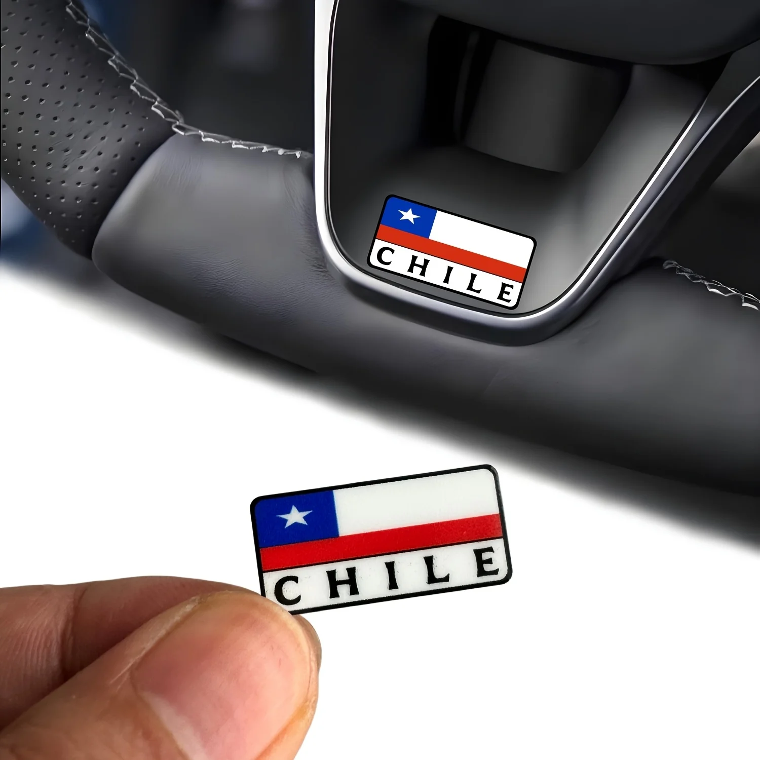 

A set of 5 car stickers featuring the Chilean flag, perfect for car decoration on any vehicle