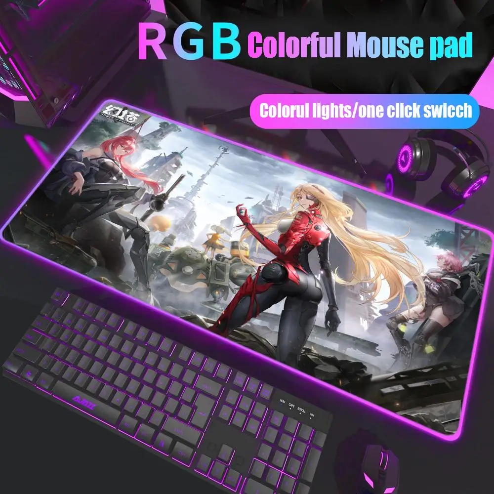 

Tower of Fantasy Mouse Pad Gamer Rgb Desk Mat Back Light Led Mousepad Setup Gaming Accessories Deskmat Big Mousepad Backlight