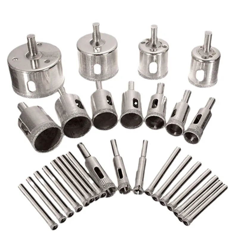 30-Piece set of marble hole opener, glass hole opener, marble hole opener