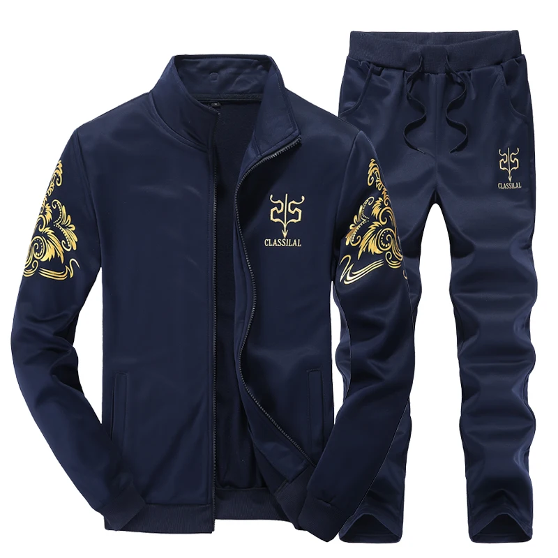 

Осенний комплект для внешней торговли в европейском стиле, мужской повседневный спортивный комплект, осенний комплект с вышивкой, мужской повседневный спортивный комплект, куртка-кардиган