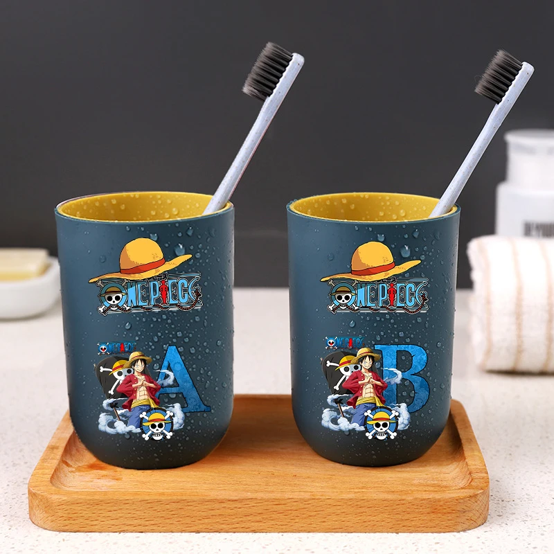 

Детский стакан для зубной щетки One Piece, стакан для воды, стакан для ополаскивателя рта, мультяшный стакан для промывания, бутылка для зубной пасты с аниме-принтом, подарок для дома