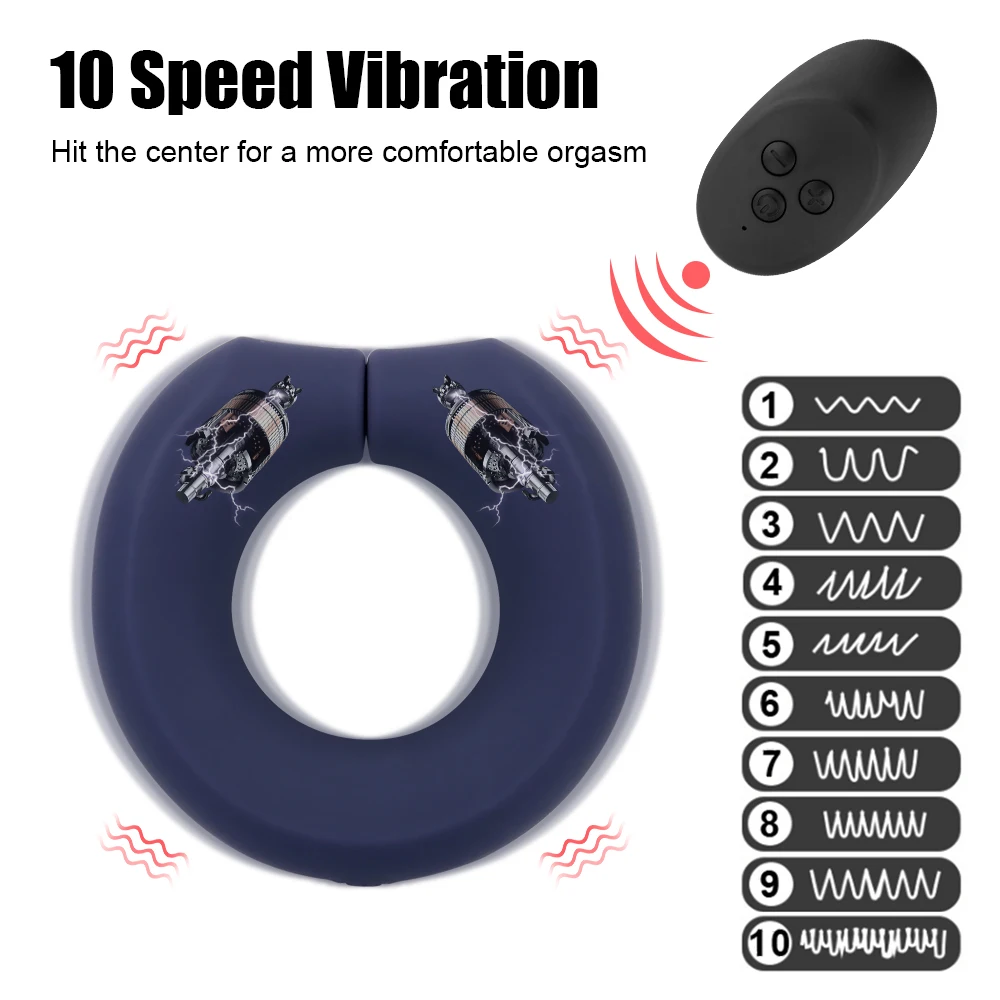 Penis Cock Ring Remote Vibrator Cockring Dual Motor for Man Delay Ejaculation Sex Toys for Men Couple Rings