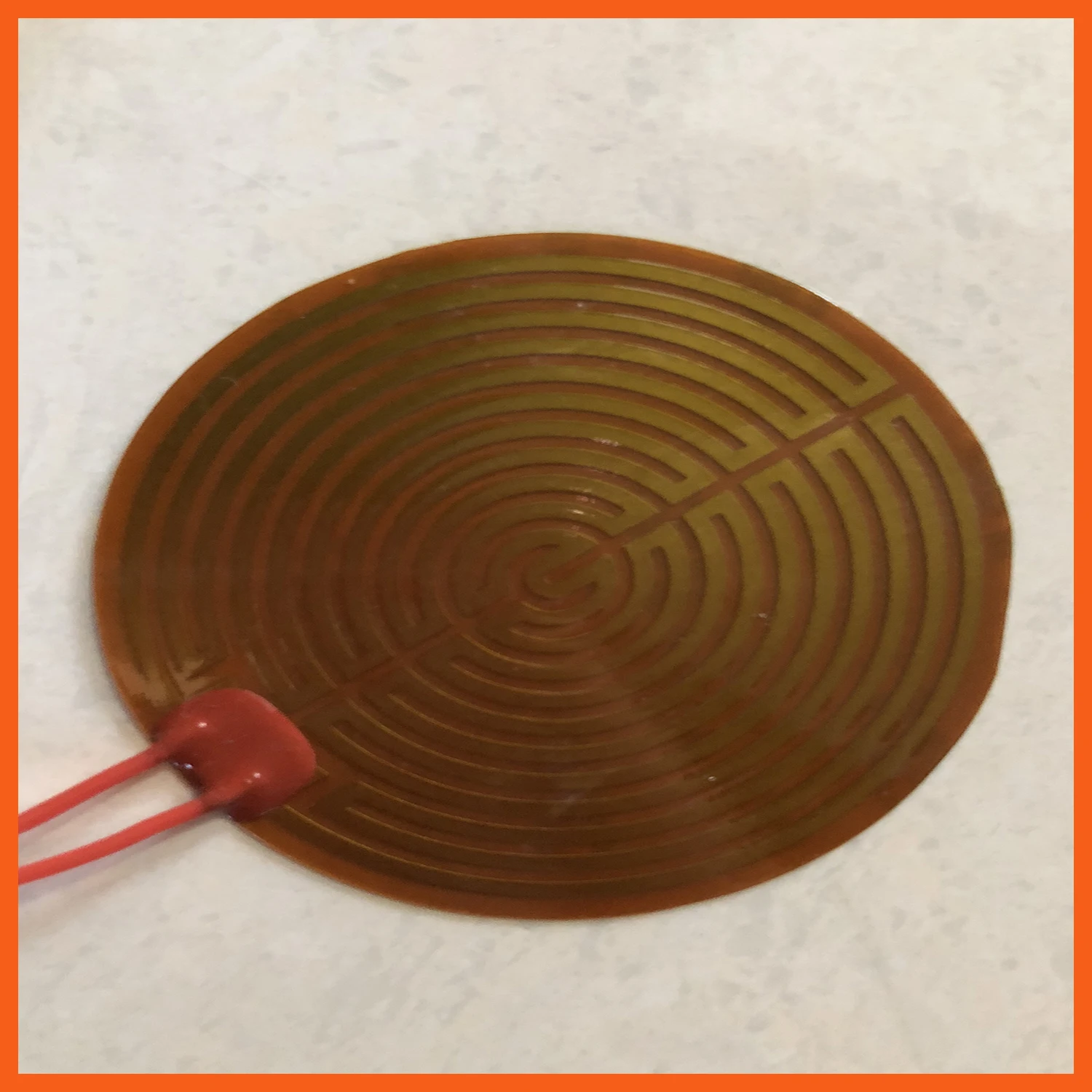 

Electrothermal film PI electric heat board 3D printing heater pad oil heater fleacible silicone heated element Dia 120mm 24V 20W