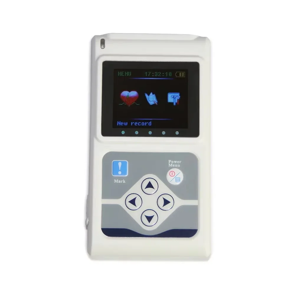 ECG Holter Monitor 12 Channel 24H Portable LCD Heart Rate Recorder Software