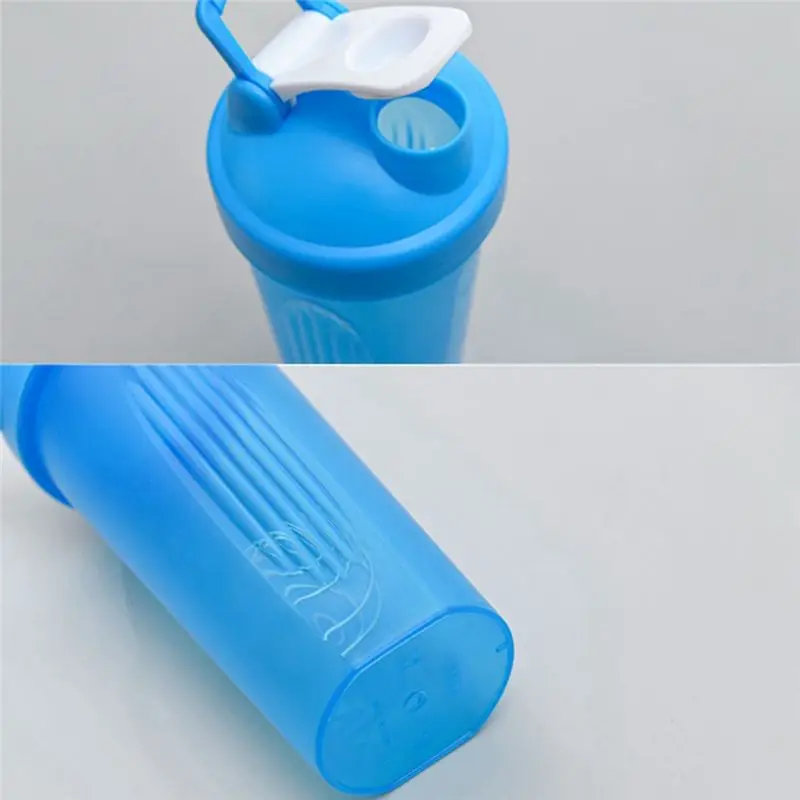 SYW-Shaker Cup Sports Portable Convenient Stirring Cup 600Ml Plastic Shakers Bottle Adults Durable Blue