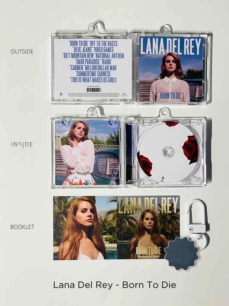 Play Song Born to Die 앨범 허니문 미니 음악 CD NFC 키체인, 라나 델 레이, 코스프레 목걸이, 아크릴 DIY 펜던트, 8 개