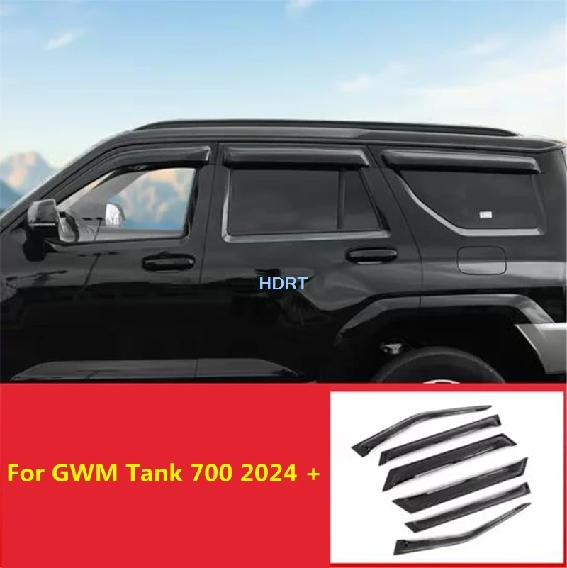 

Car Styling Side Window Visor Deflector Sun Rain Guard For Great Wall GWM Tank 700 2024 + Awning Shelter Weather Shield Cover