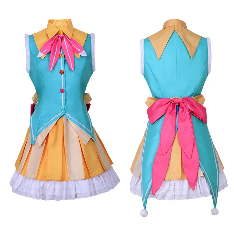 كوساناجي نيني زي تنكري مع شعر مستعار للفتيات ، مشروع لعبة أنيمي ، فستان مسرح ملون ، ملابس حفلة الهالوين