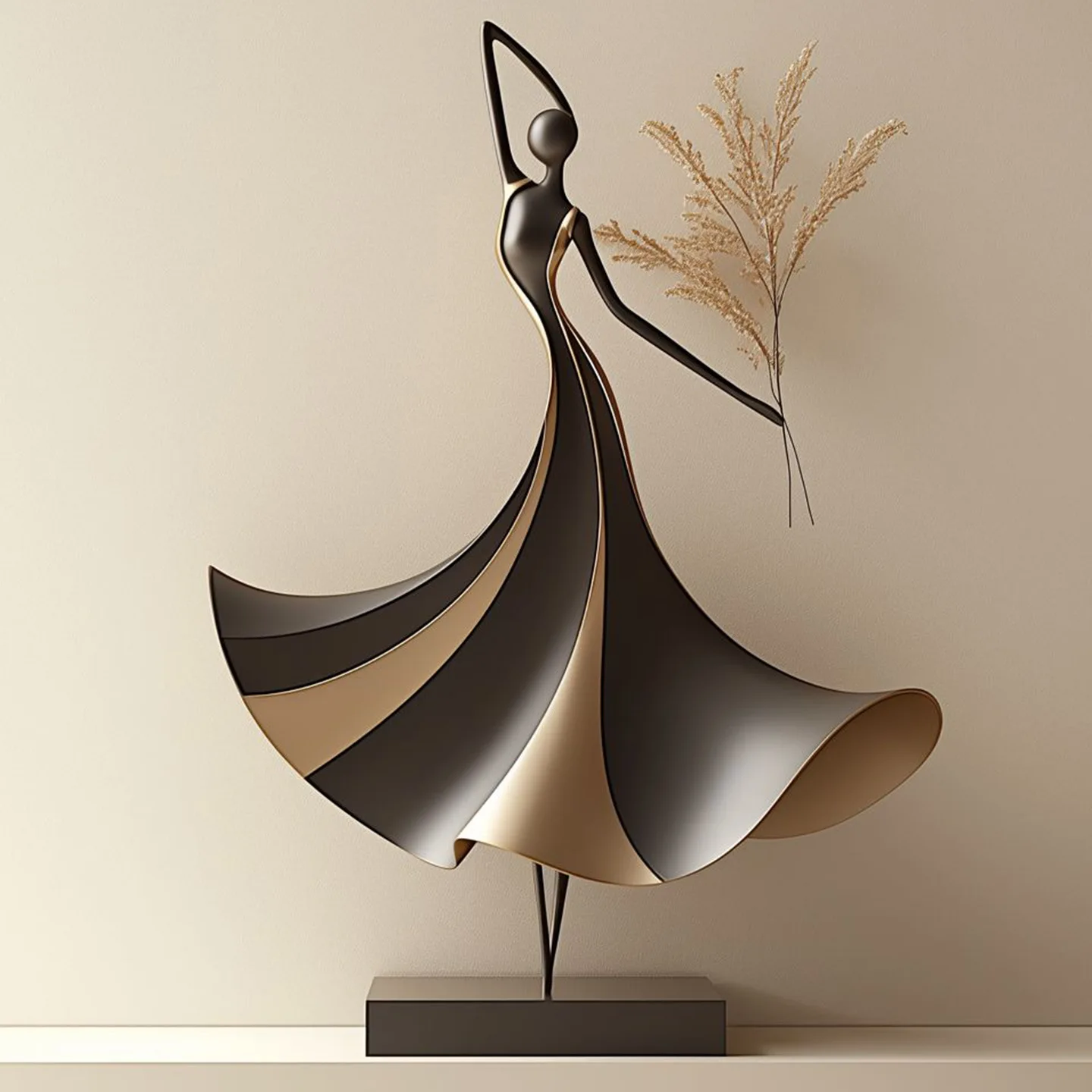 Light Luxury High-End Ballet Girl Abstract Art Figurine Home Decoration for TV Cabinet and Wine Cabinet with High-End Feel and N