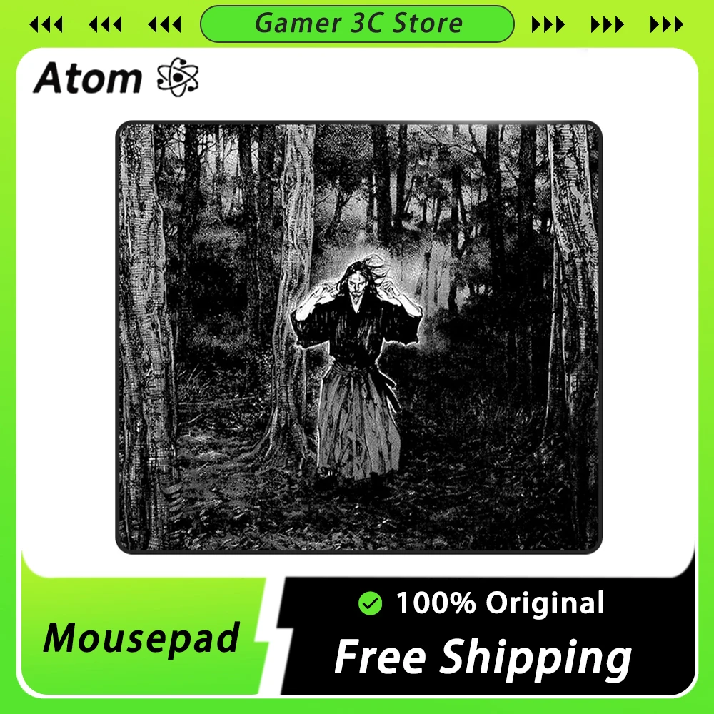 

ATOM Mousepads Non-Slip Tech Cloth E-sports 400x450mm Mousepad Waterproof Rubber Dirt Tolerance Washable Gamer Accessories Gifts