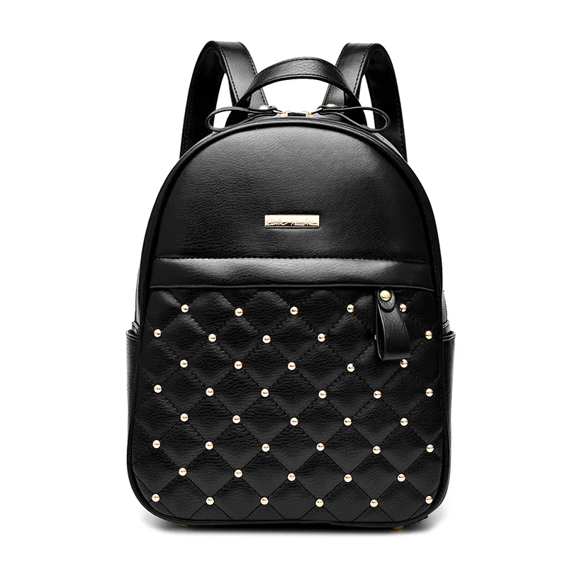 New Luxury Handbags Women Bags Designer Female Bag Rivet Backpack Fashion College Student Bag Single Shoulder Female Bags