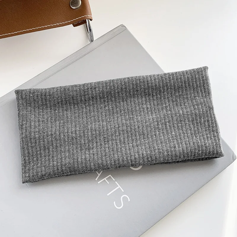 Herbst und Winter Breite Kante Elastische Frauen Haarband Make-Up Gesicht Waschen Stirnband Sport Gestrickte Kopfbedeckung Stirnband – Detail 24