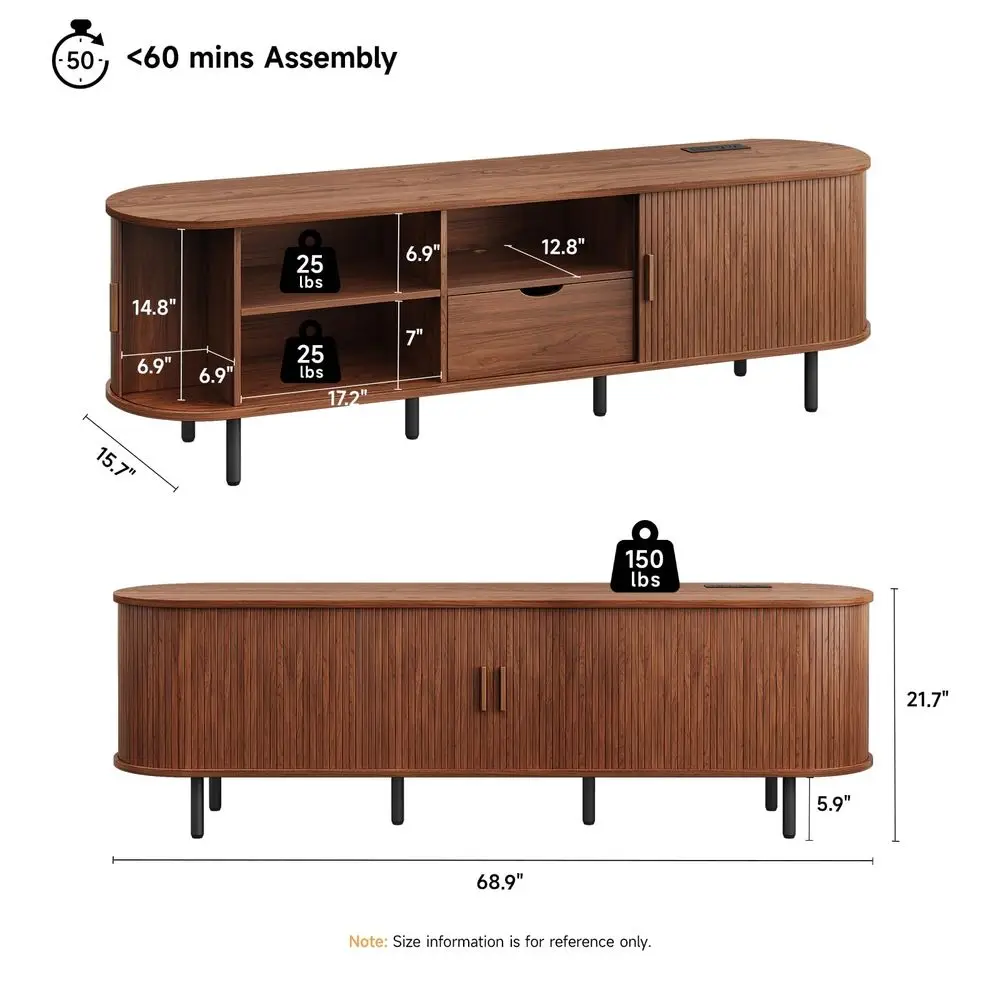 69 Tv Stand With Po…