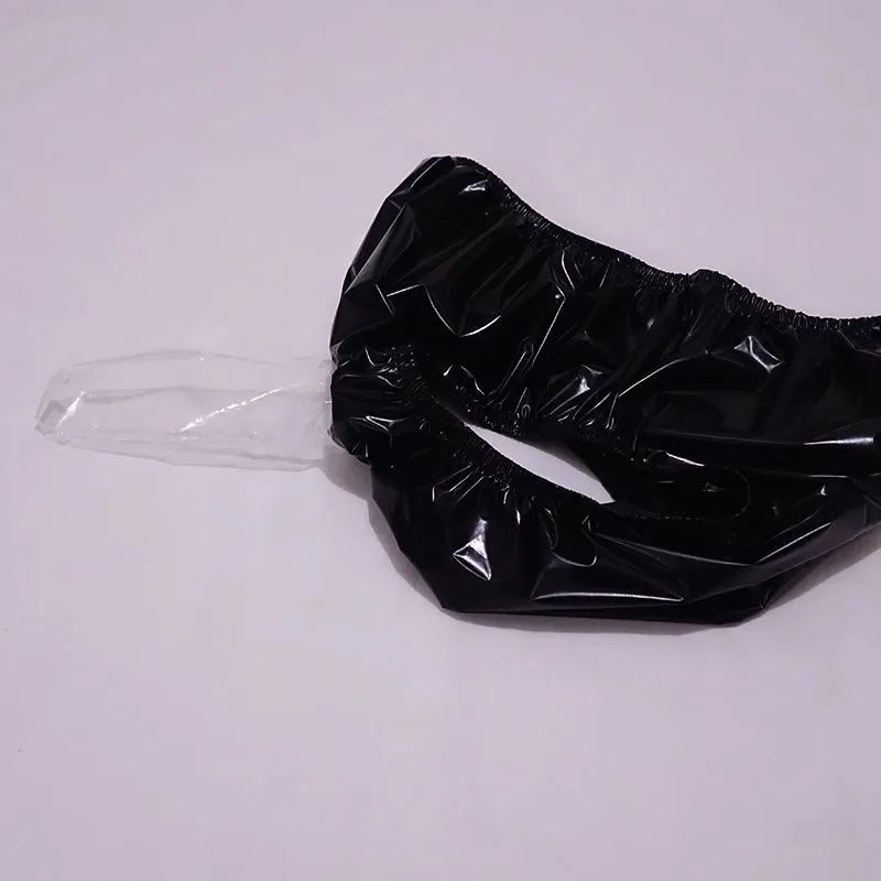 남자 섹시한 EPU 초박형 부드러운 플라스틱 투명 JJ 외장 안전 팬티 블랙 광택 방수 ABDL 성인 아기 팬티