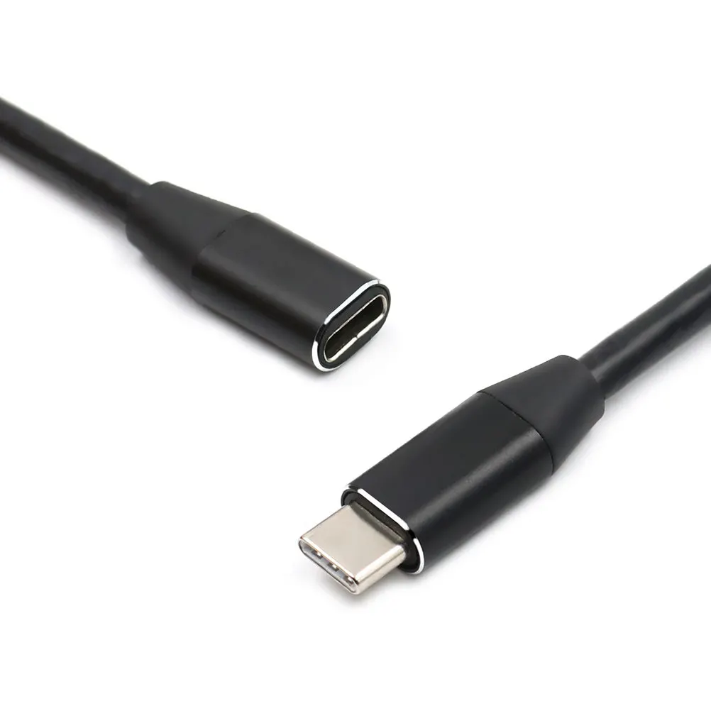 USB 3.1 Type-C Male to Female Extension Cable 1m, Bi-Directional Reversible Fast Charging & Data Transfer