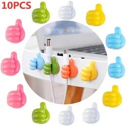 Multifunctional Cable Organizer Clip Holder Thumb Hooks Wire Wall Hooks Hanger Storage Cable Holder Home/Office Data Cable Clip