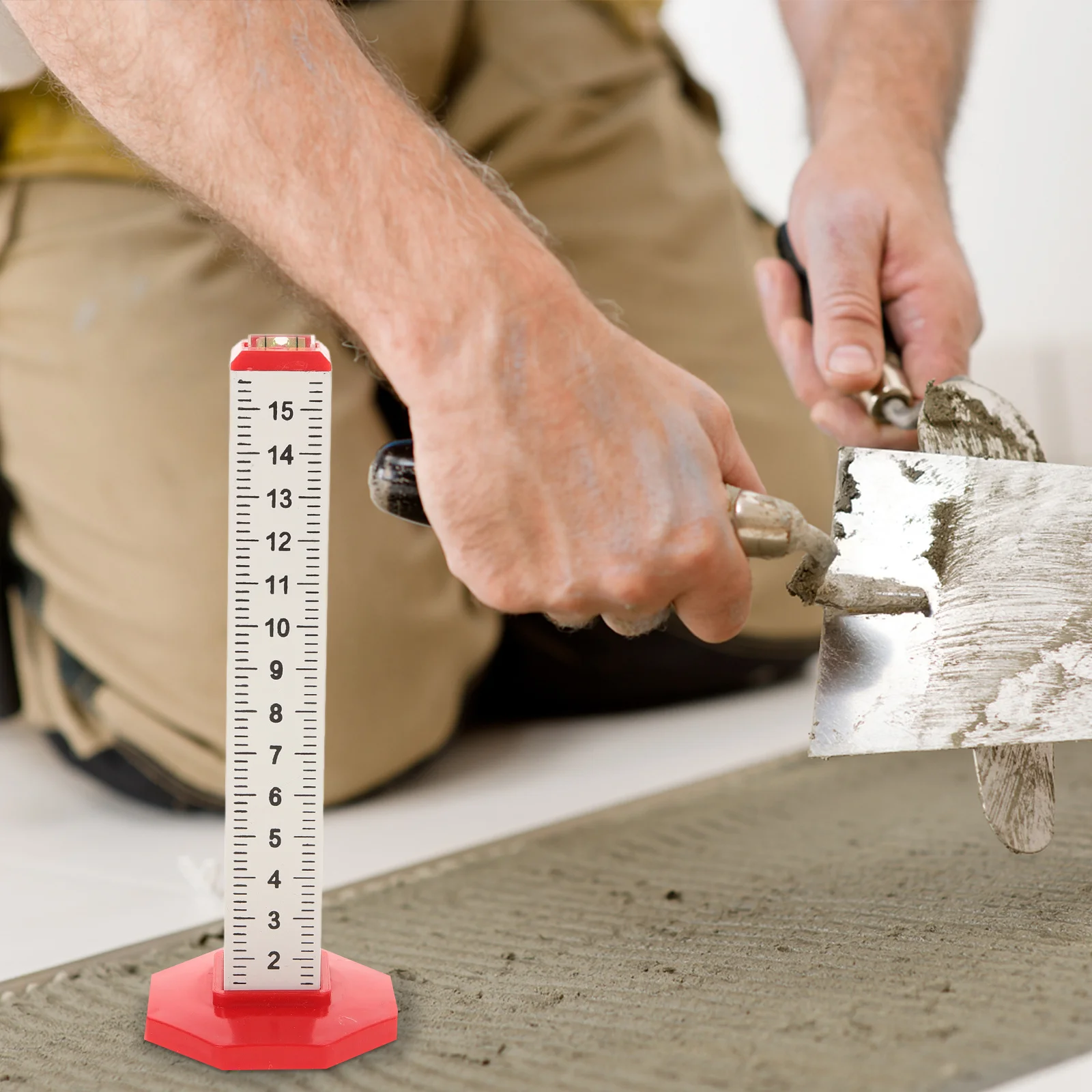 مسطرة تسوية البلاط، مقياس واضح، دقة عالية لتركيب بلاط الأرضيات الجدارية، قياس كفاف مزدوج الوظيفة #5