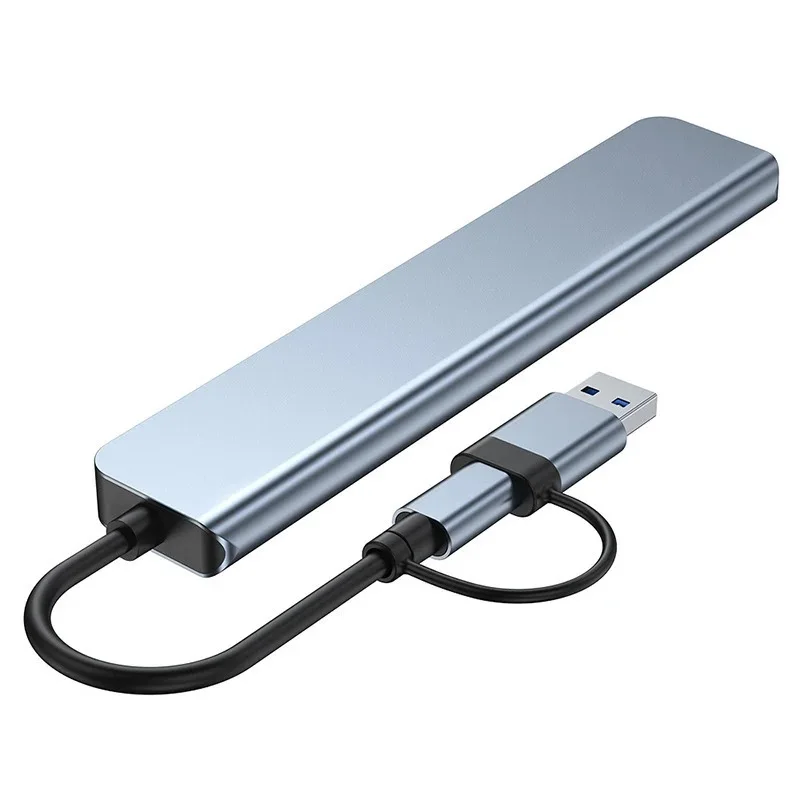 

Docking Station 8 In 2 Usb 3.0 Fast Read Integrated Usb Extension Adapter HubLaptop Tablet Phone Disk Converter