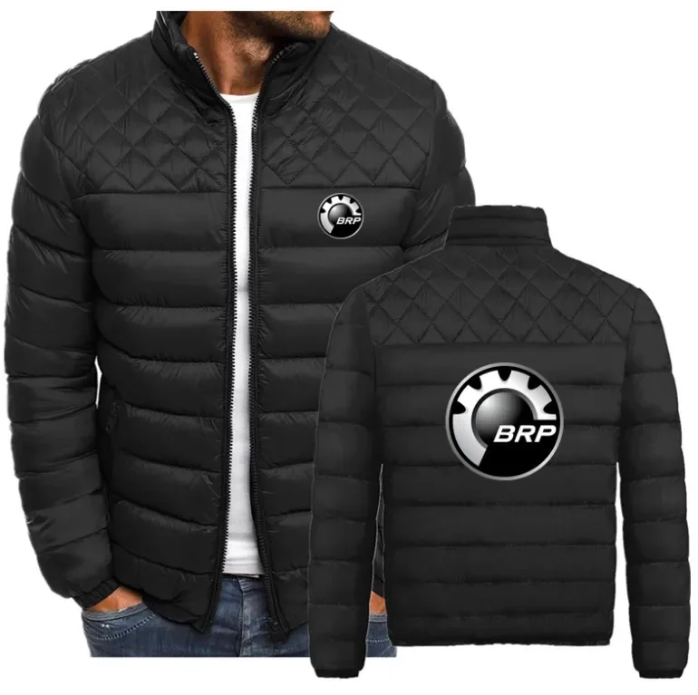 

Autumn and winter CAN-AM men's cotton padded jacket simple and fashionable Ling grid cotton padded jacket men's fashion jacket