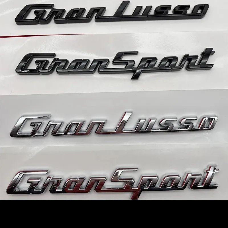 1pcs Car 3D ABS Gransport Trunk Letters Logo Badge Emblem Styling Decoration Sticker for Maserati Ghibli Coupe Accessories