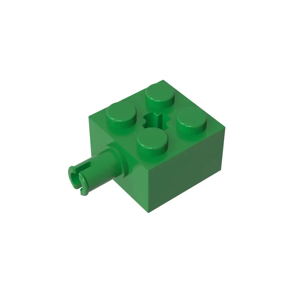 Gobricks 1 peça moc 2x2 tijolo especial com pino e furo de eixo compatível com 42929 6232 peças de modelo blocos de construção brinquedos infantis