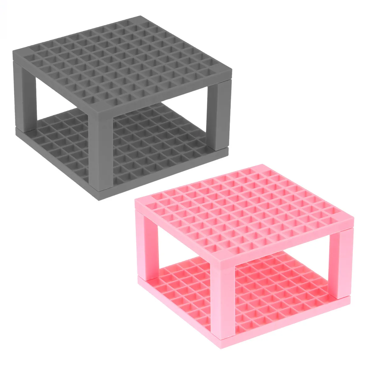 2Pcs 96 Hole Plastic Pencil Brush Holder Desktop Organizer for Art Supplies Markers Pens Drawing Tools Easy Assembly Washable