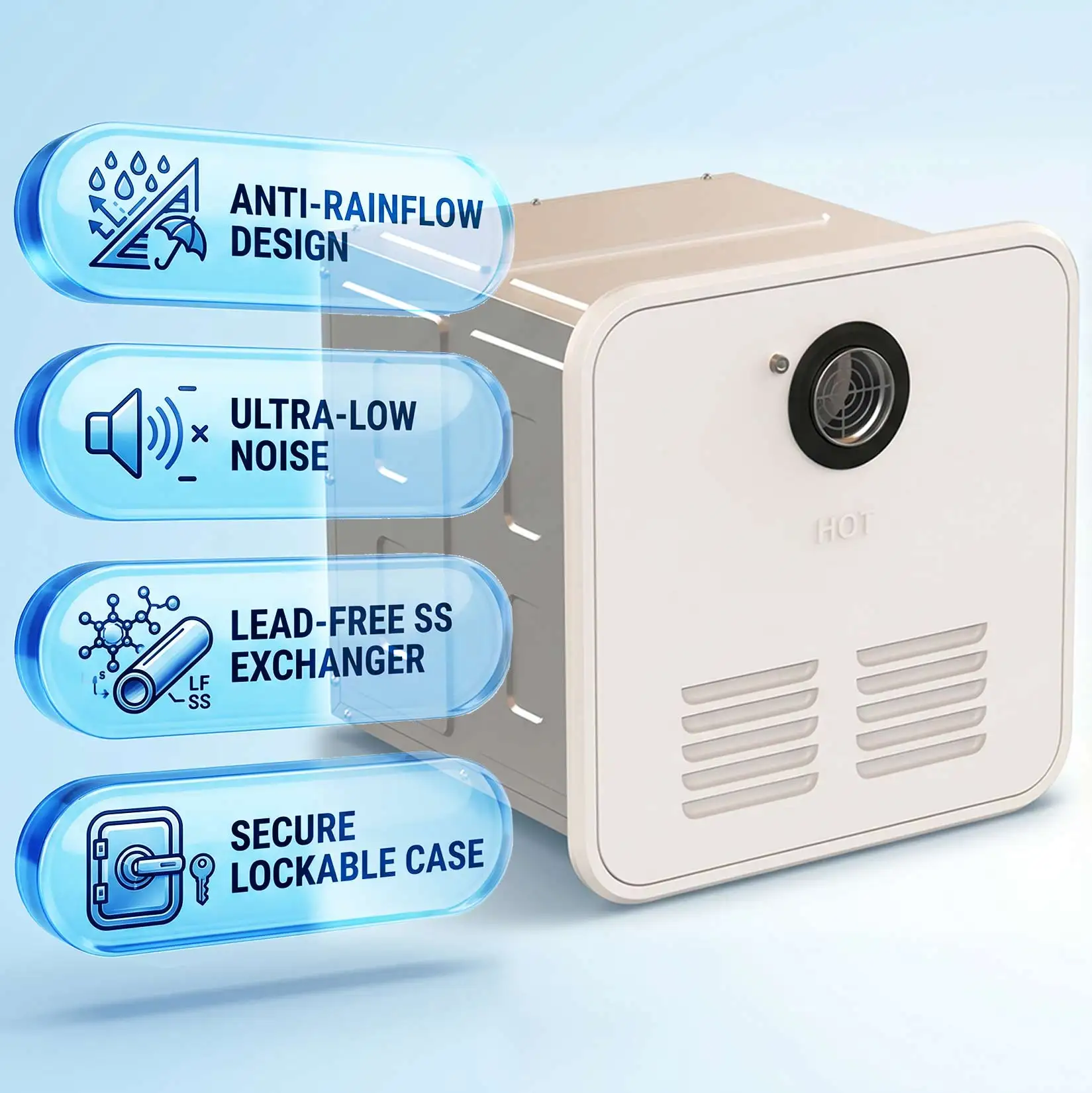 65,000 BTU - 80,000 BTU RV Tankless Water Heater High Performance Propane Gas Instant Heater 12V DC
