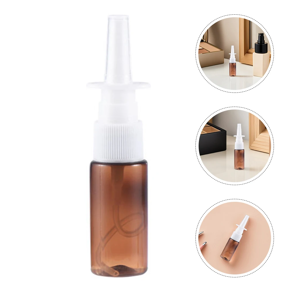 

10 Pcs Sprayer Bottle Nasal Spary Case Atomizer Cleaning Handheld Small Direct Brown Travel