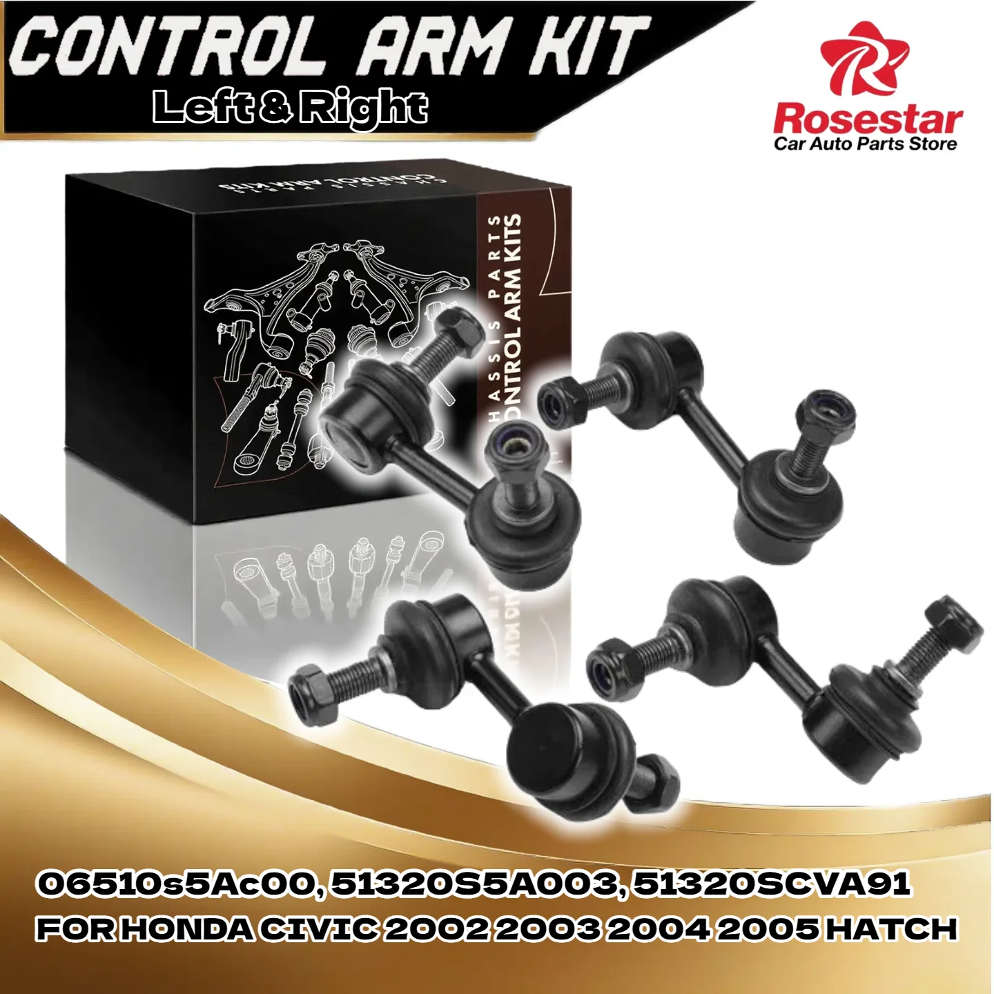 

Для Honda CR-V CRV 2002-2006, 4 шт., комплект передних и задних стабилизаторов поперечной устойчивости 51321S5A003, 51321SCVA91, 51320S5A003