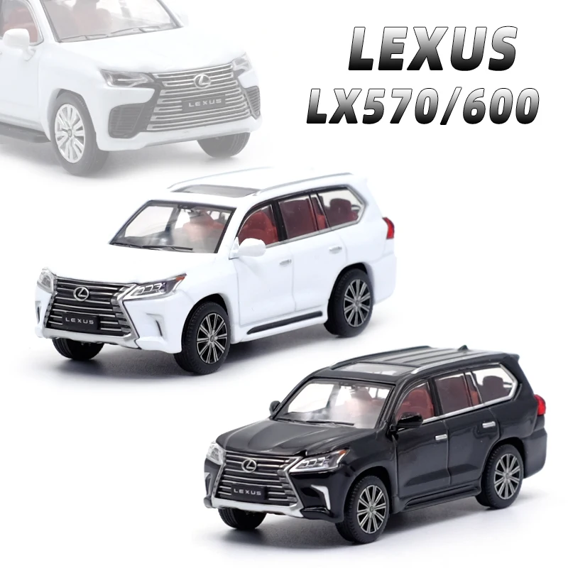 

Роскошная модель внедорожника JKM 1/64 Lexus LX570/LX600, литая модель автомобиля, Металлическое шасси, амортизационные коллекционные модели, украшения