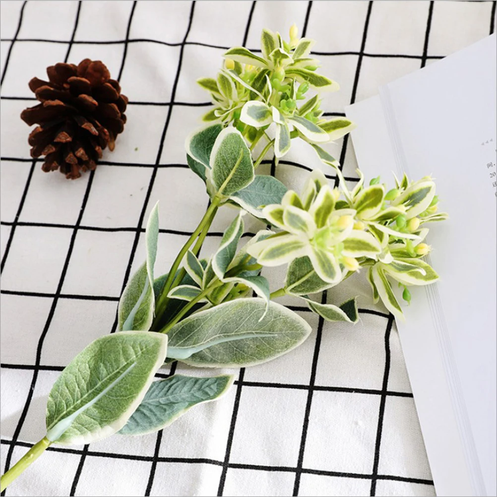

2pcs Lifelike Bouquet Silk Flower Fake Home Artificial Desktop Simulation Plant Decorates Decoration Gift