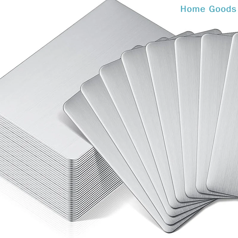 Stainless Steel Business Card Blanks Laser Engraving Cards Office Business Cards Blanks For Engraver Engraving DIY Cardsproduct