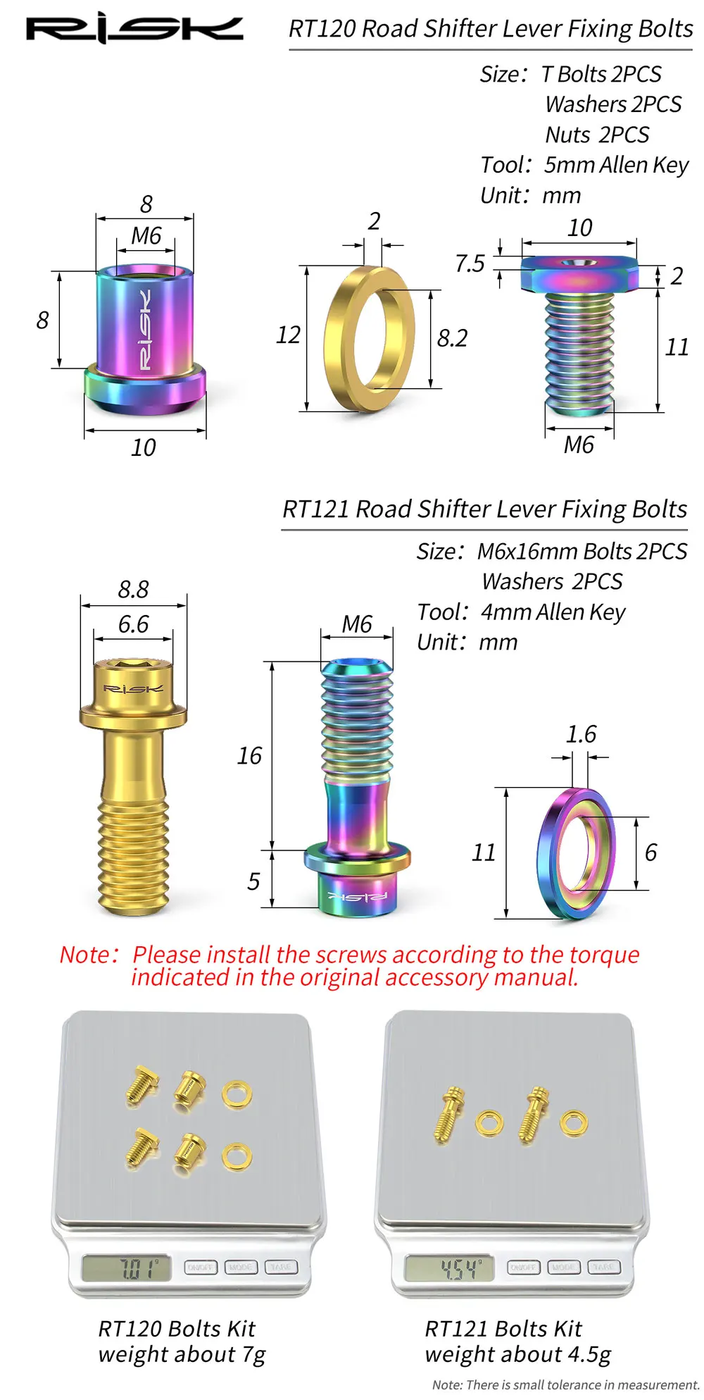خطر التيتانيوم شيفتر رافعة كليب حلقة تثبيت البراغي دراجة التحول المشبك حلقة الترباس المسمار الجوز متوافق مع SRAM Shimano R8000
