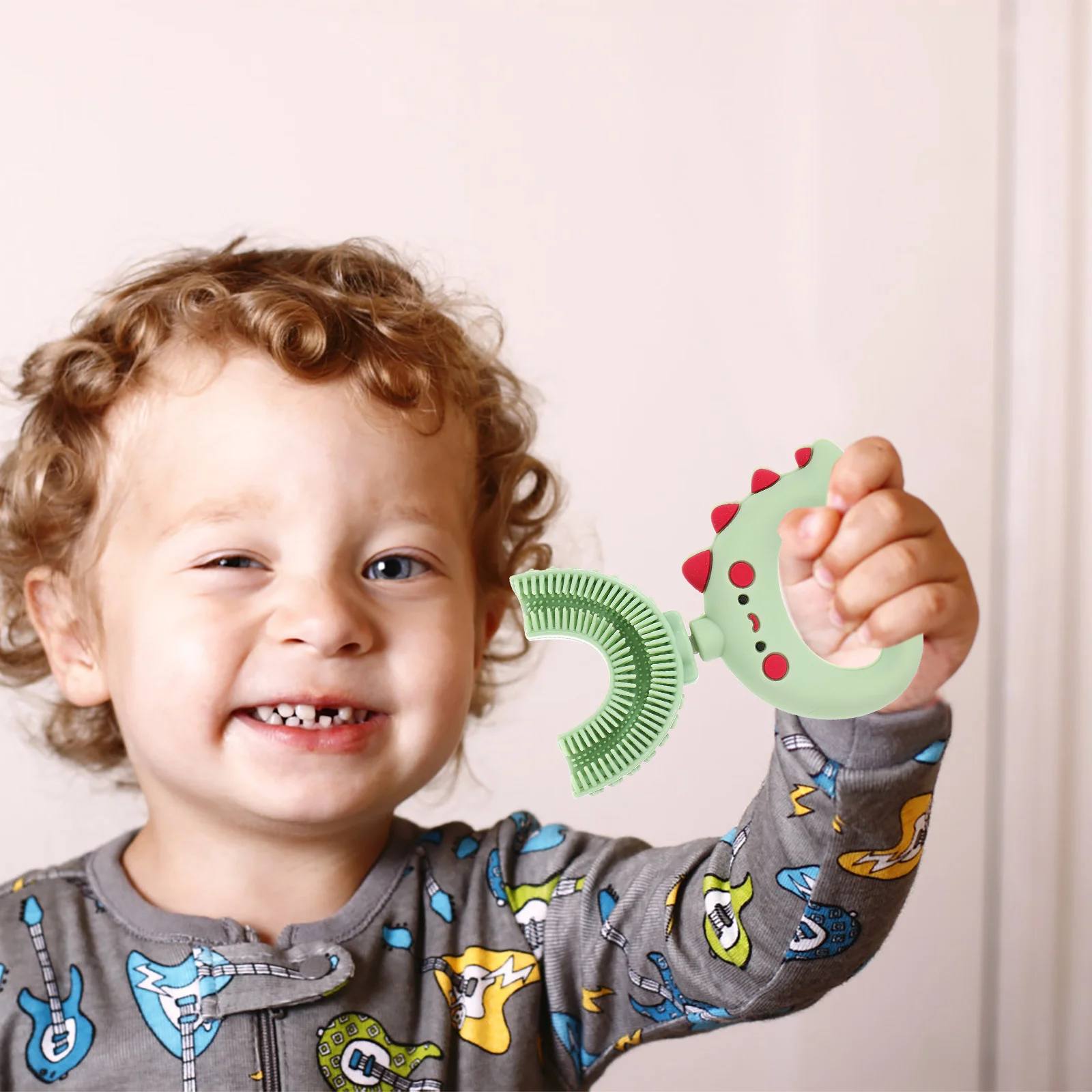 2 قطعة فرشاة أسنان سيليكون للأطفال للأطفال مقبض مريح تنظيف فعال بين الأسنان يمنع التسوس المحمولة #5