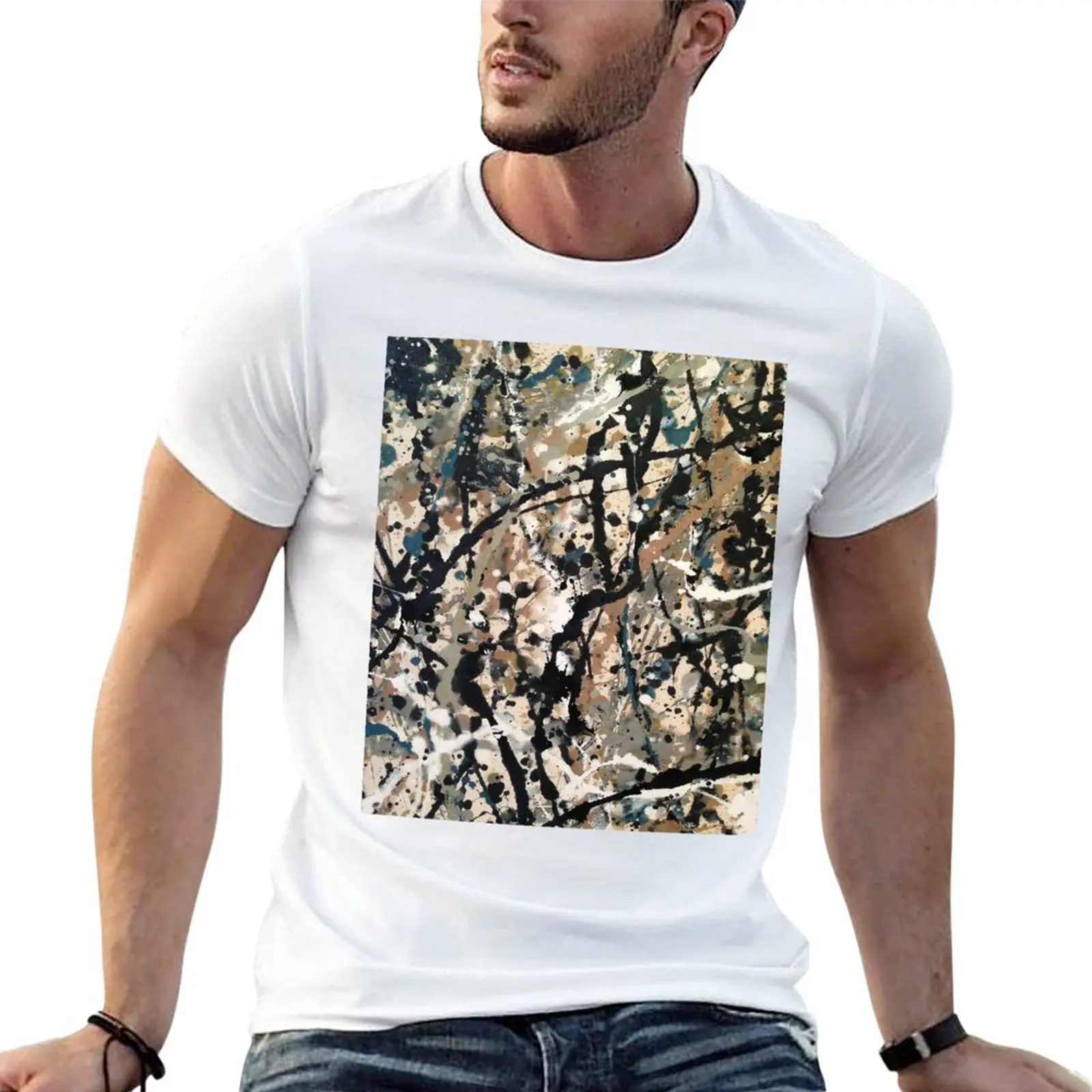 New Jackson pollock T-Shirt sports fan t-shirts summer tops Anime t-shirt boys animal print shirt mens cotton t shirts