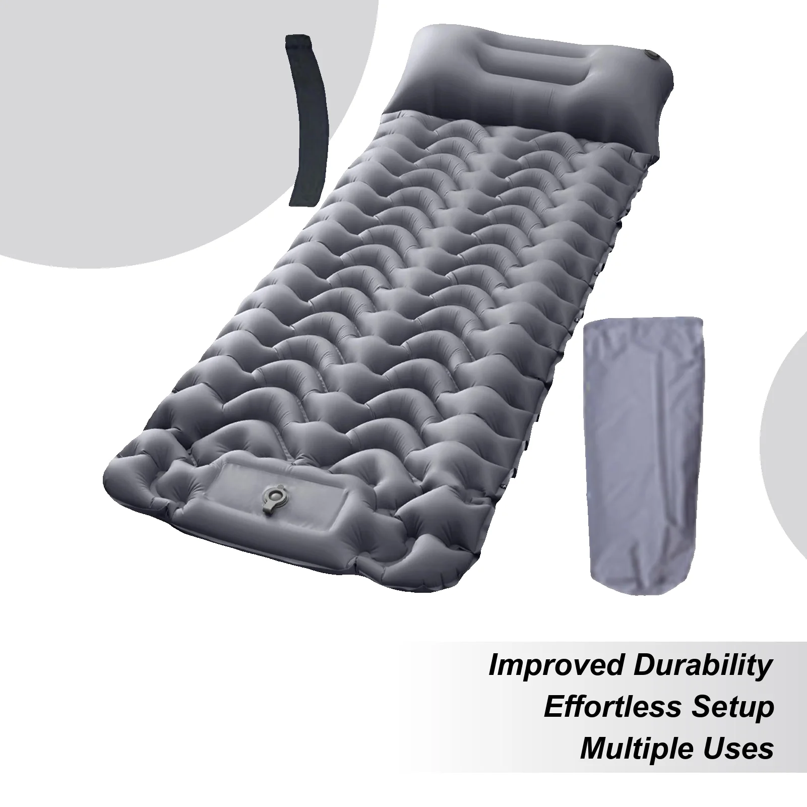 

Матрас для кемпинга, портативный надувной спальный матрас для кемпинга, складной портативный коврик для сна со встроенным ножным насосом, компактный