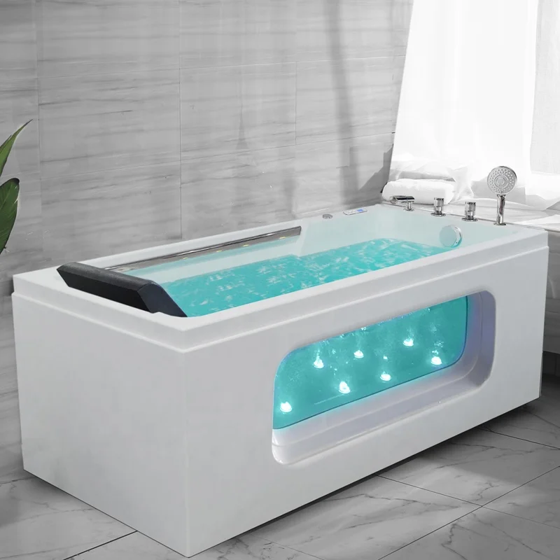 

Гидротерапевтическая ванна Walk in Aquaglow для одного человека, идеальное наслаждение со стеклянной гидромассажной акриловой ванной