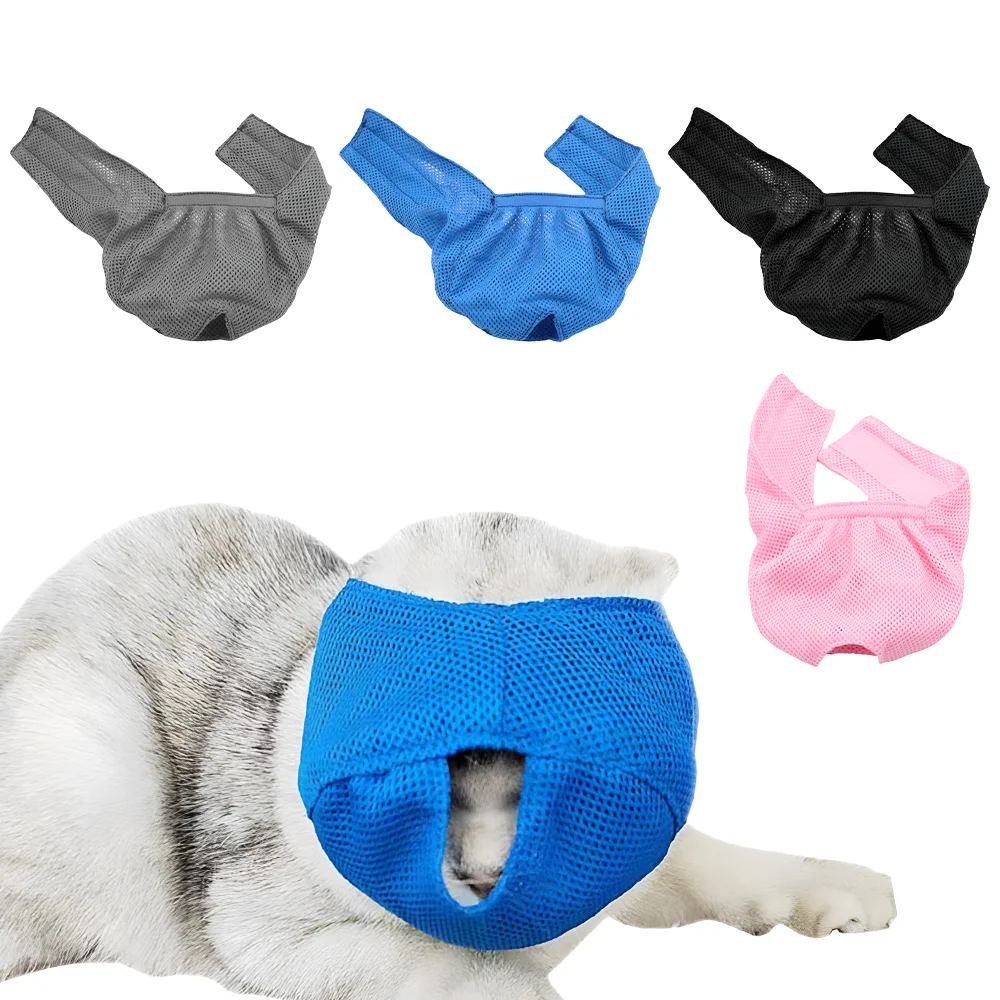 Bozal de malla transpirable para gatos, máscara ajustable anti-mordeduras, adecuada para recuperación postoperatoria, recorte de uñas y baño.