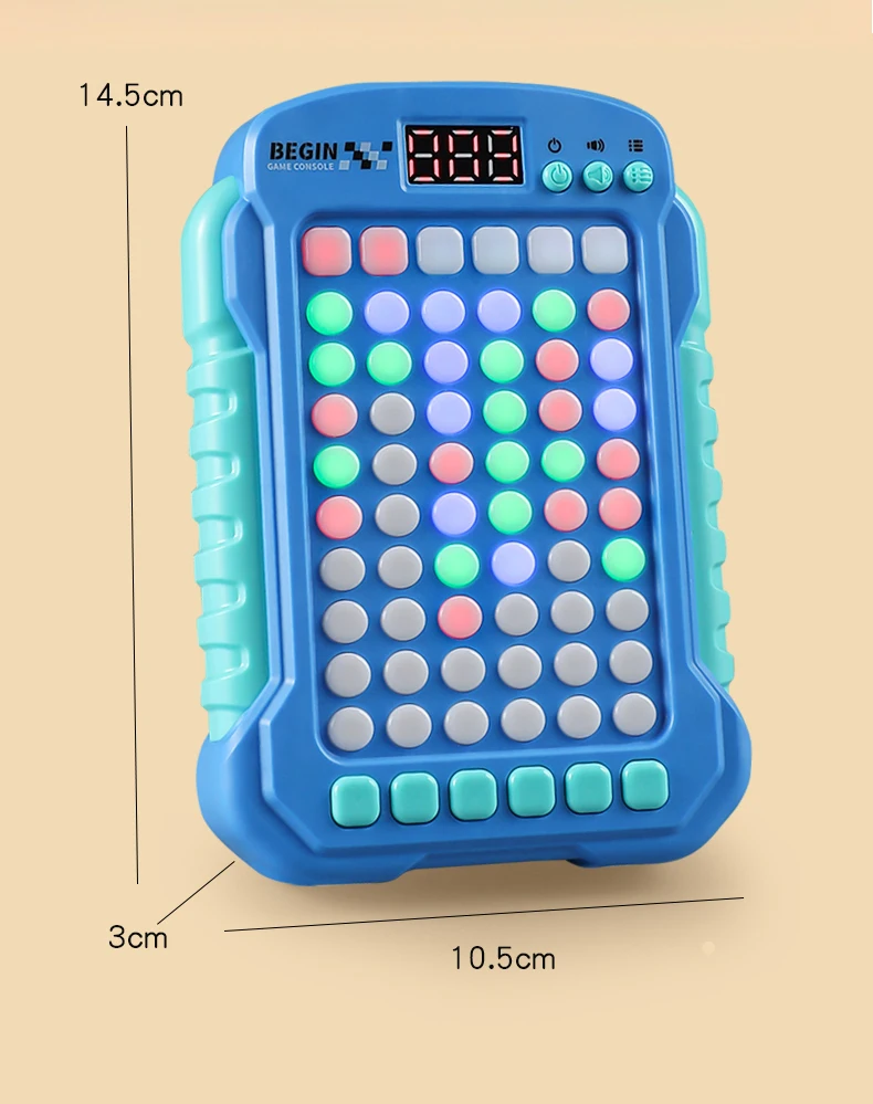 ของเล่นบรรเทาความเครียดพร้อมไฟและเสียงเพลง คอนโซลเกมแก้ปัญหาปริศนาพร้อมดนตรีและไฟช่วยลดเวลาในการเดินทาง