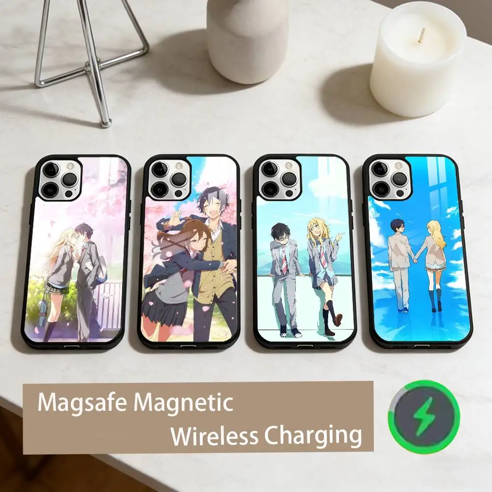 

Hot Y-Your L-lie IN APRIL Comic Phone Case For iPhone17,16,15,14,13,12,11 Plus,Pro Max Magnetic For Magsafe Wireless Charging