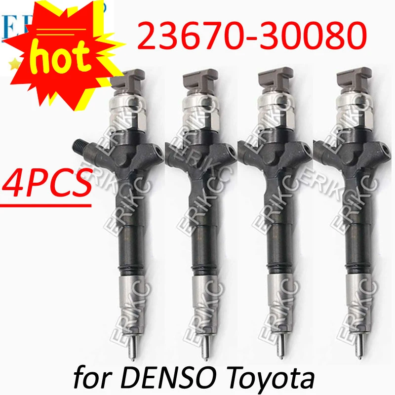 

4pcs 23670-30080 Diesel Injector Sprayer Set 23670 30080 for DENSO Toyota Landcruiser 1KD-FTV Fuel Injection Nozzle 2367030080