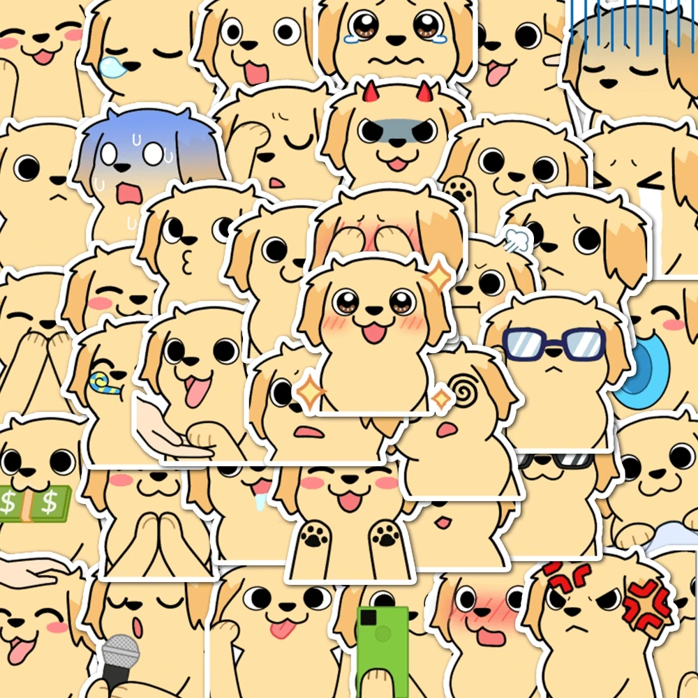 

40pcs Surprise Gifts,Little Yellow Dog Stickers Self-Paste,Can Be Used For Phone Cases,Notebooks,Suitcases And Other Decorations