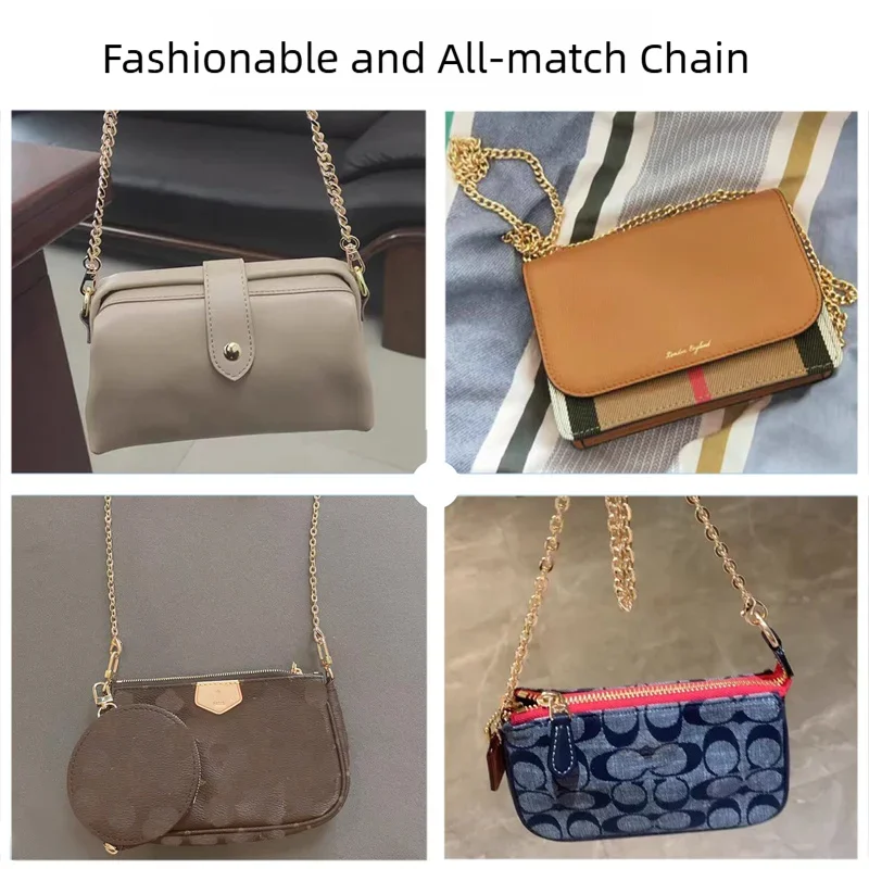 HOLIN 7 Różnych Stylów Złoty Metalowy Przedłużony Łańcuszek do Torebki Pod Pachę, Torby na Ramię, Paska na Ramię, Akcesoria Zamienne, Łańcuszek do Portfela