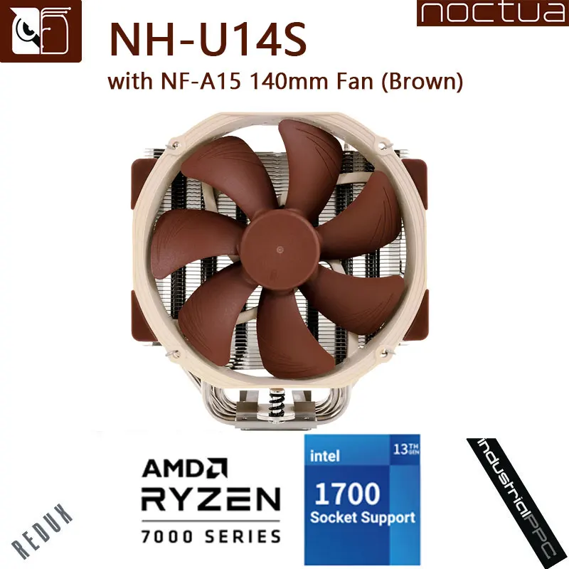 

Noctua NH-U14S 6 Heatpipes CPU Cooler 140mm With NF-A15 PWM Silence Fan PC Radiator Cooling For Intel LGA1700 115X 2066 2011 AM4