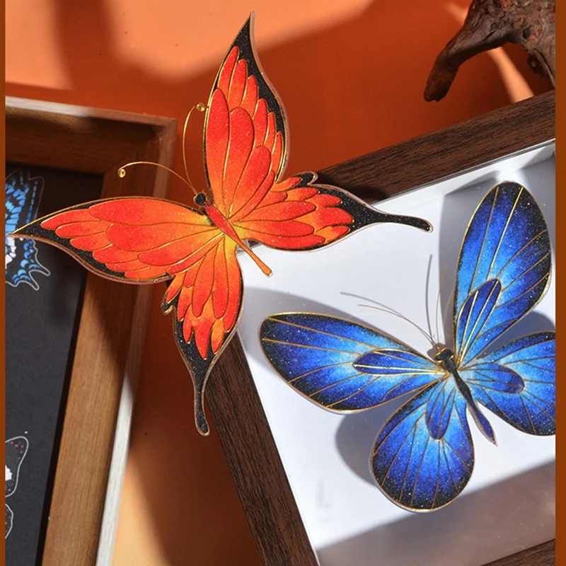 ABKJ-Fine Enamel Art Painting Craft Kit, 3D Butterfly Handmade Decoration Gift, DIY Handmade Material Bag