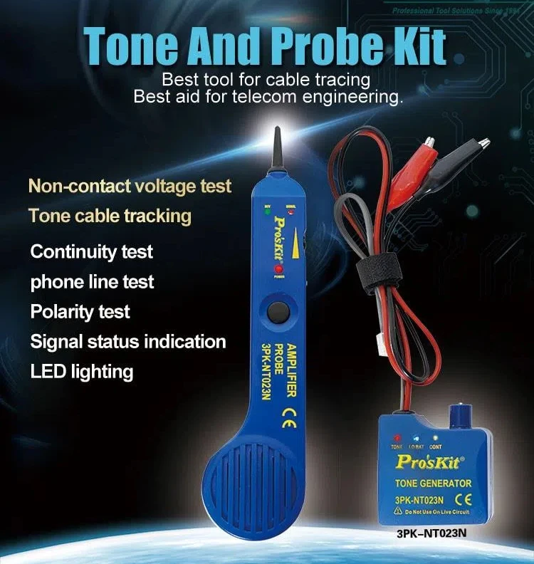 Baogong audio interrupt tester 3PK-NT023N Tone and probe non-contact detector cable circuit check line machine