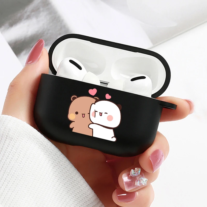 Cute Bubu Dudu Couple Bear Soft Silicone Case for Apple Airpods Pro 2 1 3 Baby Panda Love Shockproof Air Pods Earphone Box Cover