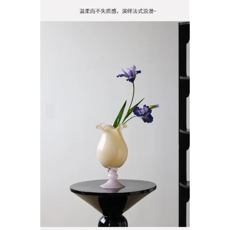 High-end sala de estar decoração de mesa flor ware luz luxo