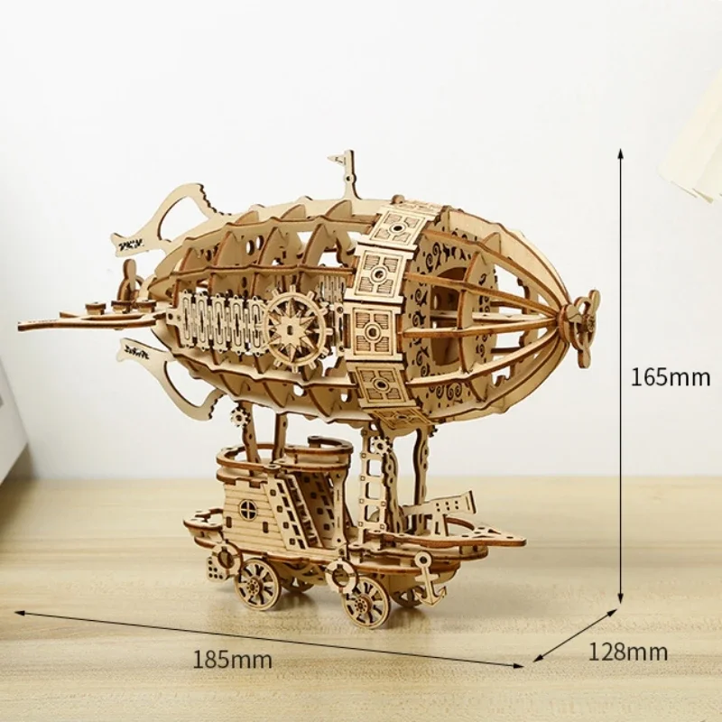 Modello di dirigibile creativo Puzzle modelli Kit modello di bambino auto fai da te Puzzle 3D giocattoli per adulti giocattoli fatti a mano modello in legno