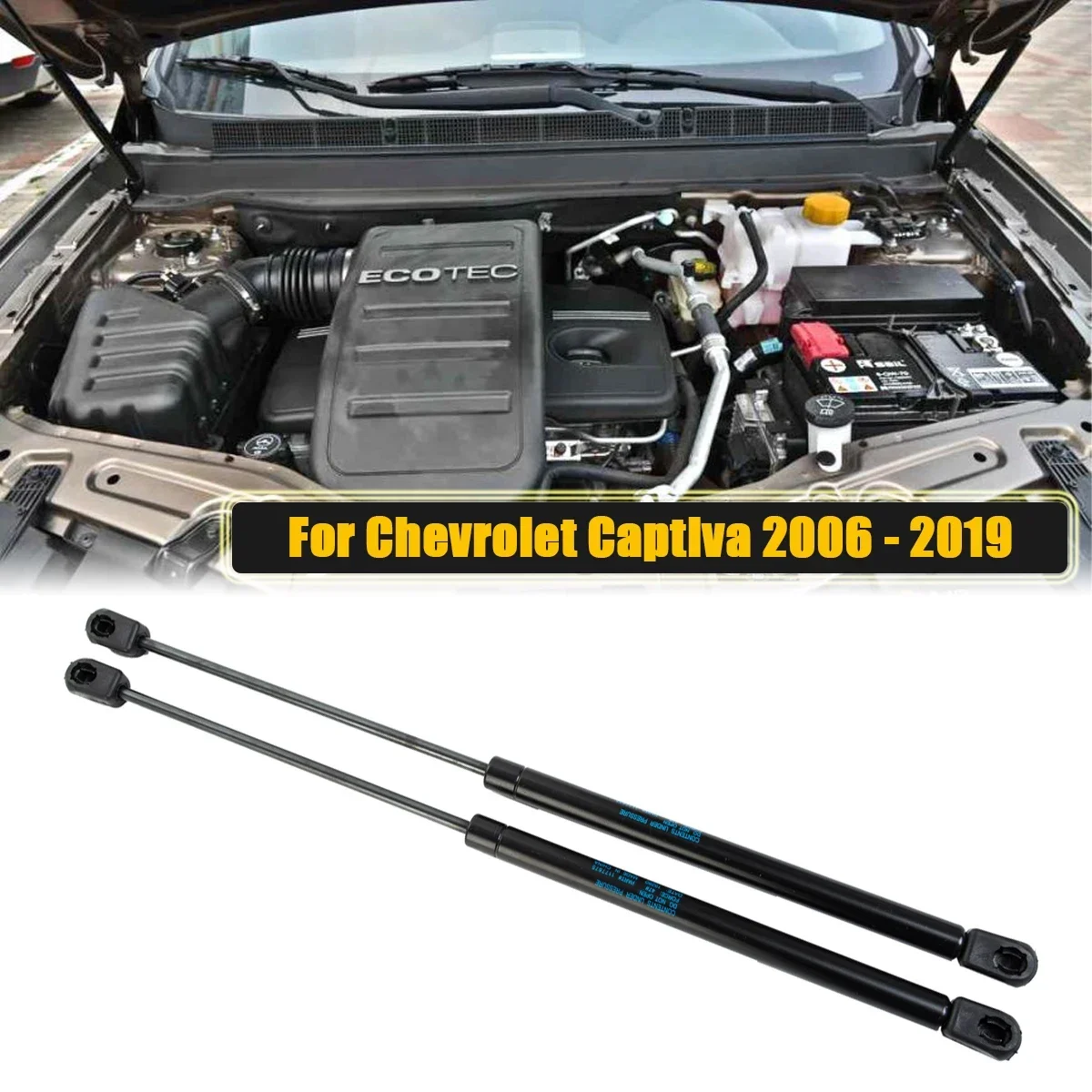 Capô dianteiro capô gás Struts barras, suporte de choque, elevador Rod, acessórios do carro, mola, 96830124, Chevrolet Captiva 2006-2019